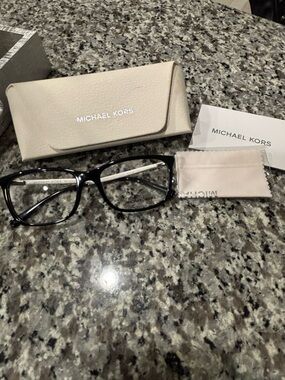 Michael Kors Black Women's Eyeglasses with Cream Case